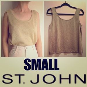 St. John Small Knit Gold Tank